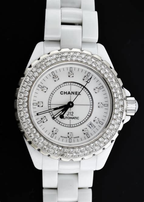 chanel j12 automatic white diamonds